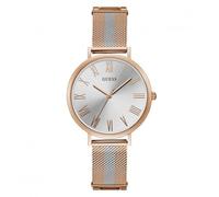 Guess Ladies Rose Gold Two Tone Mesh Bracelet Watch W1155L4 -