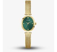 Guess Ladies Ruby Gold Plated Oval Green Dial Watch GW0935L2