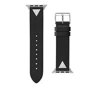 GUESS Ladies smartwatch Band Compatible with Apple Watch (38MM-40MM), Black/Silver, Modern