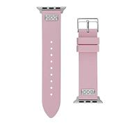 GUESS Ladies smartwatch Band Compatible with Apple Watch (38MM-40MM), Pink/Bling, One size, Rhinestone Pink Silicone 38-41 mm Band for Apple Watch