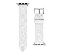 GUESS Ladies smartwatch Band Compatible with Apple Watch (38MM-40MM), White/Embossed, Modern