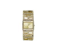Guess Ladies 'Spellcheck' Gold Plated Stone Set Case & Bracelet Watch
