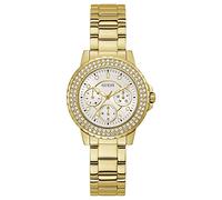 New Ladies Guess Crown Jewel Rose Gold Multi Dial Crystal 24Hr Day & Date Watch