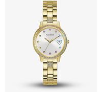 Guess Ladies Three Of Hearts Gold Tone Coloured Crystal Watch GW0657L2