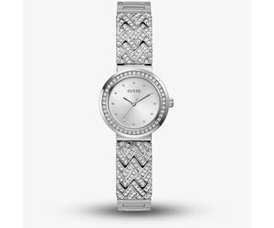 Guess Ladies Treasure Silver Crystal Watch GW0476L1