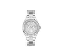GUESS Lady Empire Multi-Function Analog Watch for Women, 40 mm Case Width, Silver Tone, Silver Tone, Classic