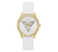GUESS Women Analog Quartz Watch with Leather Strap GW0596L1