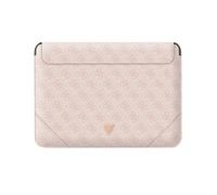 Guess Laptop Sleeve 4G Uptown Triangle Logo Pink - 16 inch