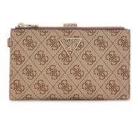 GUESS Laurel II SLG Double Zip Organizer Milk Wallet Logo beige