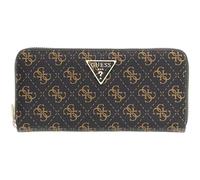 Guess Laurel II SLG Large Zip Around Wallet Brown Logo Dark Brown