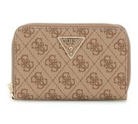 GUESS Laurel II SLG Medium Double Zip Wallet Latte Logo Beige