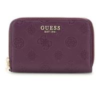 GUESS Laurel II SLG Medium Double Zip Wallet Wine Logo Wine Red
