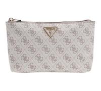 GUESS Laurel II Wristlet Pouch Dark Taupe Logo