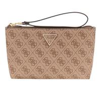 GUESS Laurel II Wristlet Pouch Latte Logo accessory bag brown