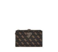 GUESS Laurel SLG Double Zip Organiser Brown Logo, Brown logo