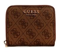 Guess LAUREL SLG SMALL ZIP AROUND, Ltl - Latte Logo, Taglia Unica