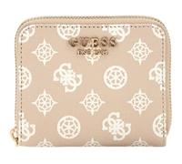 GUESS Laurel SLG Small Zip Around Wallet Sand Logo, beige, Classic