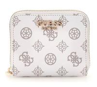 GUESS Laurel SLG Small Zip Around Wallet White Logo, White logo.