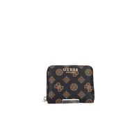 guess Laurel Small Zip Around, Mocha Logo, Taglia Unica, AROUND ZIP WALLET