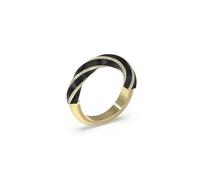GUESS Le Mirage Women's Gold Tone Crystal Enamel Twisted Ring
