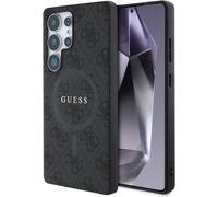 Guess Leather 4G Coloured Ring ClassicCase MagSafe Samsung Galaxy S25Ultra Black