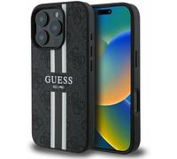 Guess 4G Printed Stripes Black MagSafe - iPhone 16 Pro Case