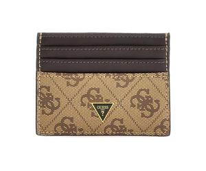 GUESS Leather Card Holder Mito Card Case Beige/Brown