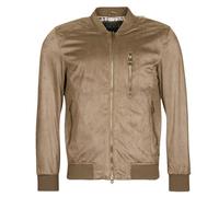 Guess Leather jacket FAUX SUEDE HOODED BOMBER in Beige EU M