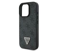 Guess Leather Metal Logo Strass Crossbody Case for iPhone 16 Pro 6.3" Black - GUHCP16LP4TDSCPK