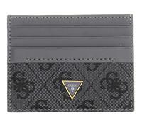 GUESS Leather Milano Card Holder Black/Antracite Gray