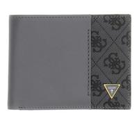 GUESS Leather Purse Milano Bifold Black/Antracite Gray