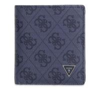 GUESS Leather Purse Mito Small Billfold Wallet with Coinpocket Blue Denim