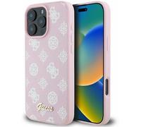 Guess Leather Saffiano Peony Classic Logo Hardcase with MagSafe for iphone 16 Pro Max 6.9" Pink - GUHMP16XPGPYSP