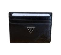 GUESS Leather Torino Card Holder Exotic Stripe Black