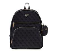 GUESS leisure backpack laptop backpack with laptop compartment Adrian Small Backpack Coal Logo dark grey