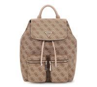 GUESS Leisure Backpack Manhattan II Flap Backpack Milk Logo Beige
