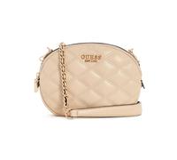 Guess Light Beige Quilted Tamsin Double Zip Crossbody Bag