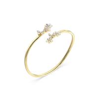 Guess Lily Multi flowers Detail Gold Tone Bangle