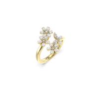 Guess Lily Multi flowers Detail Gold Tone Ring