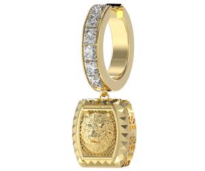 Guess Lion King Crystal Earrings