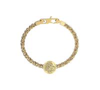 Guess Lion King Gents Gold Plated Bracelet Gold