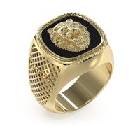 Guess Lion King JUMR04003JWYGBK Men's Ring with Lion Symbol Size 22 Trendy Item Number, Hypoallergenic steel