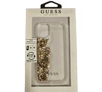 Guess Liquid Glitter Hard Case "Hearts" Charms Gold for Apple iPhone 12 Mini
