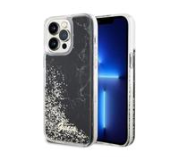 Guess Liquid Glitter Marble Case Black - iPhone 14 Pro Max