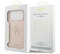 Guess Liquid Silicone 4G Metal Logo Case for iPhone 17 Pro Max 6.9" Pink - GUHCP17XSC4GSMP