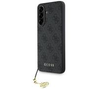 Guess Logo Case Galaxy A56 Gray Faux Leather With Gold Chain