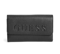 GUESS Logo Embossed Flap Wallet Clutch Bag