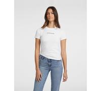 Guess Logo Print Short Sleeve T-Shirt White Women - L