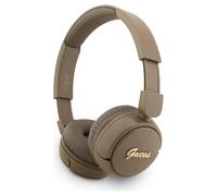 CG MOBILE Guess Bluetooth 5.3 On-Ear Headphones with Metallic Logo (Brown)