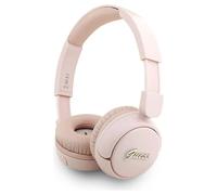 CG Mobile Guess Script On-Ear Headphones (GUBHV6SCP) Bluetooth 5.3 Metallic Logo Pink